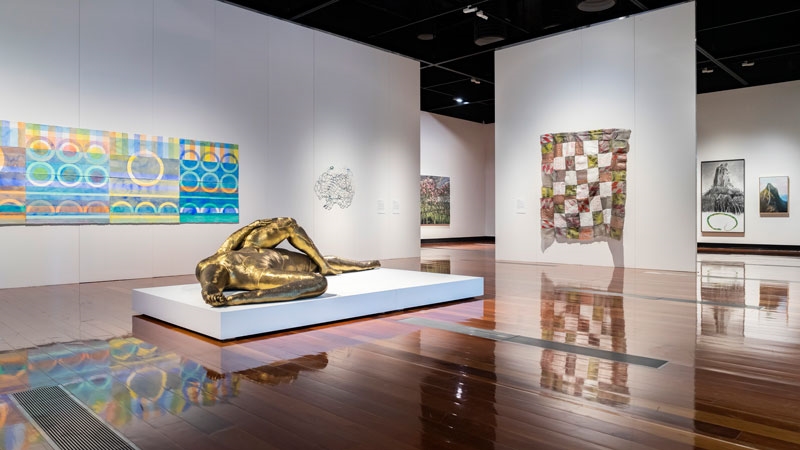 Contemporary art gallery display at one of the best places to visit in queensland.